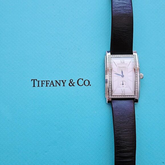Tiffany & Co. Accessories - Tiffany & Co. Grand Diamond Rectangular Dial Quartz Movement Men Women Watch